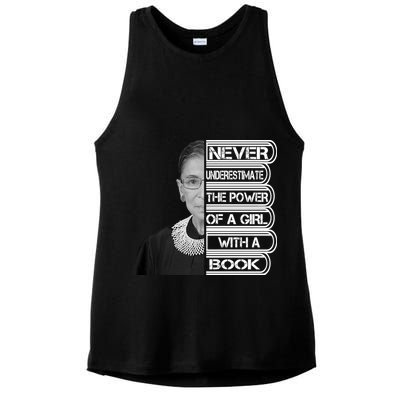 Ruth Never Underestimate a Power of a Book Ladies PosiCharge Tri-Blend Wicking Tank