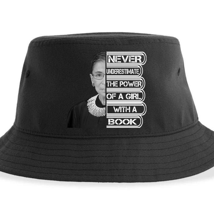 Ruth Never Underestimate a Power of a Book Sustainable Bucket Hat