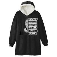 Ruth Never Underestimate a Power of a Book Hooded Wearable Blanket