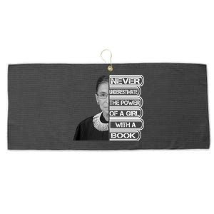 Ruth Never Underestimate a Power of a Book Large Microfiber Waffle Golf Towel