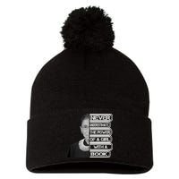 Ruth Never Underestimate a Power of a Book Pom Pom 12in Knit Beanie