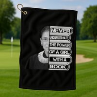 Ruth Never Underestimate a Power of a Book Golf Towel