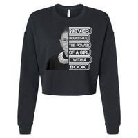 Ruth Never Underestimate a Power of a Book Cropped Pullover Crew
