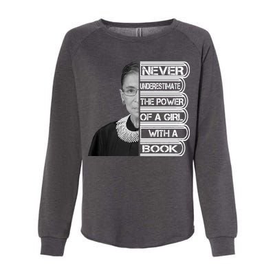 Ruth Never Underestimate a Power of a Book Womens California Wash Sweatshirt