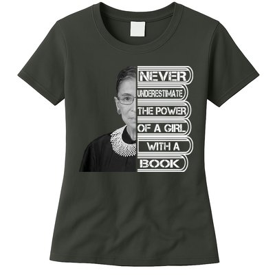 Ruth Never Underestimate a Power of a Book Womens T-Shirt
