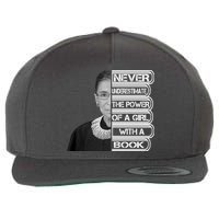 Ruth Never Underestimate a Power of a Book Wool Snapback Cap