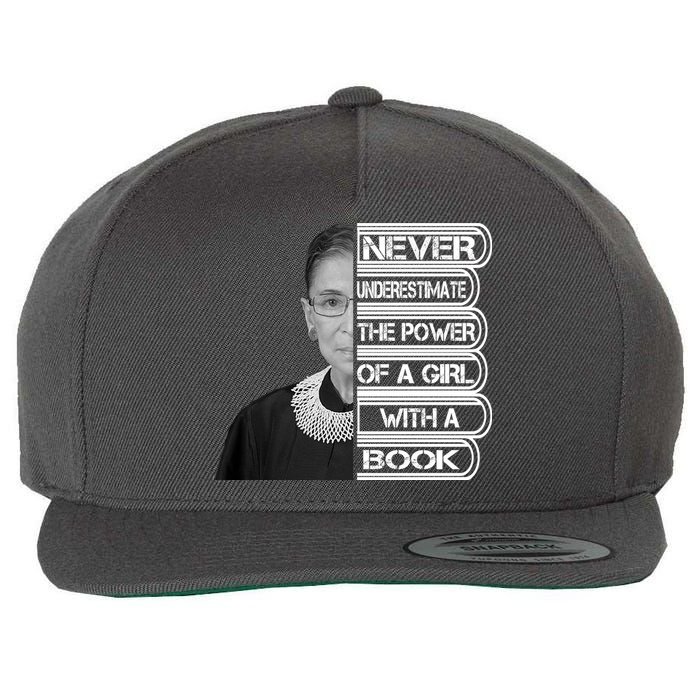 Ruth Never Underestimate a Power of a Book Wool Snapback Cap