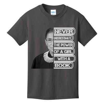 Ruth Never Underestimate a Power of a Book Kids T-Shirt