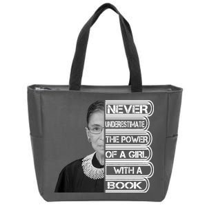 Ruth Never Underestimate a Power of a Book Zip Tote Bag