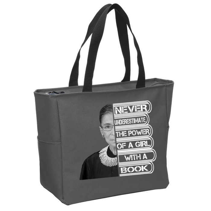 Ruth Never Underestimate a Power of a Book Zip Tote Bag