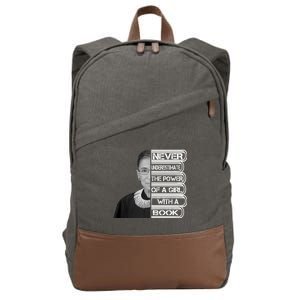 Ruth Never Underestimate a Power of a Book Cotton Canvas Backpack