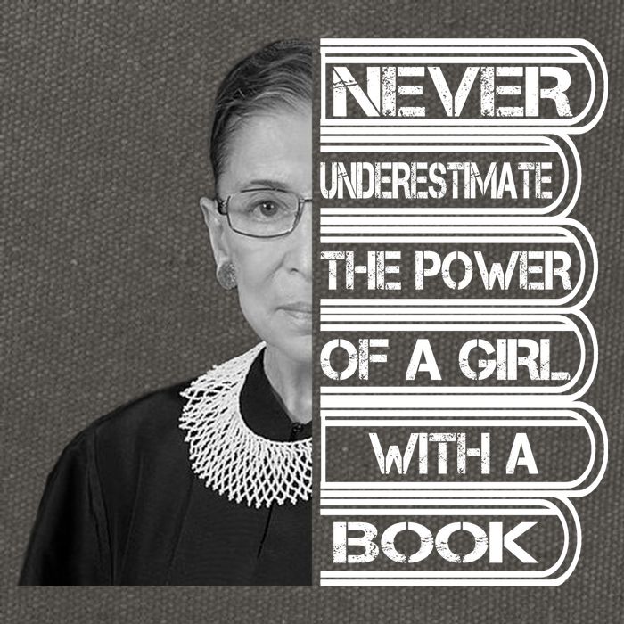 Ruth Never Underestimate a Power of a Book Cotton Canvas Backpack