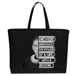 Ruth Never Underestimate a Power of a Book Cotton Canvas Jumbo Tote