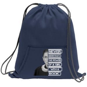 Ruth Never Underestimate a Power of a Book Sweatshirt Cinch Pack Bag