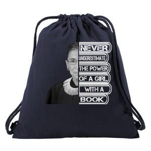 Ruth Never Underestimate a Power of a Book Drawstring Bag