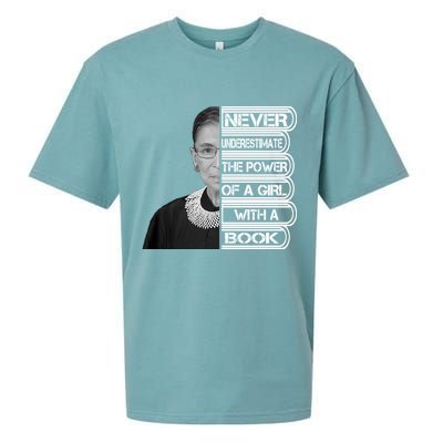 Ruth Never Underestimate a Power of a Book Sueded Cloud Jersey T-Shirt