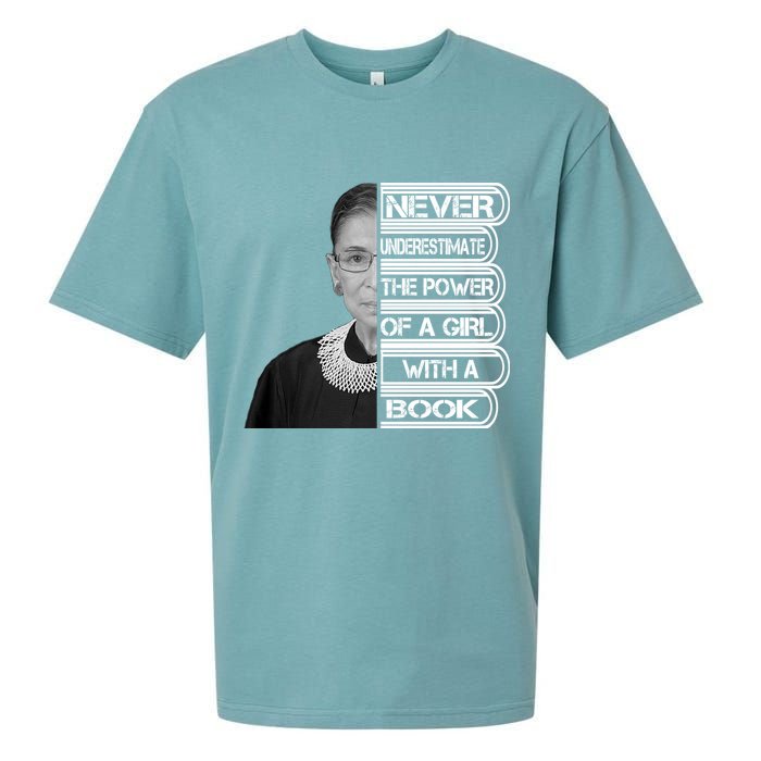 Ruth Never Underestimate a Power of a Book Sueded Cloud Jersey T-Shirt