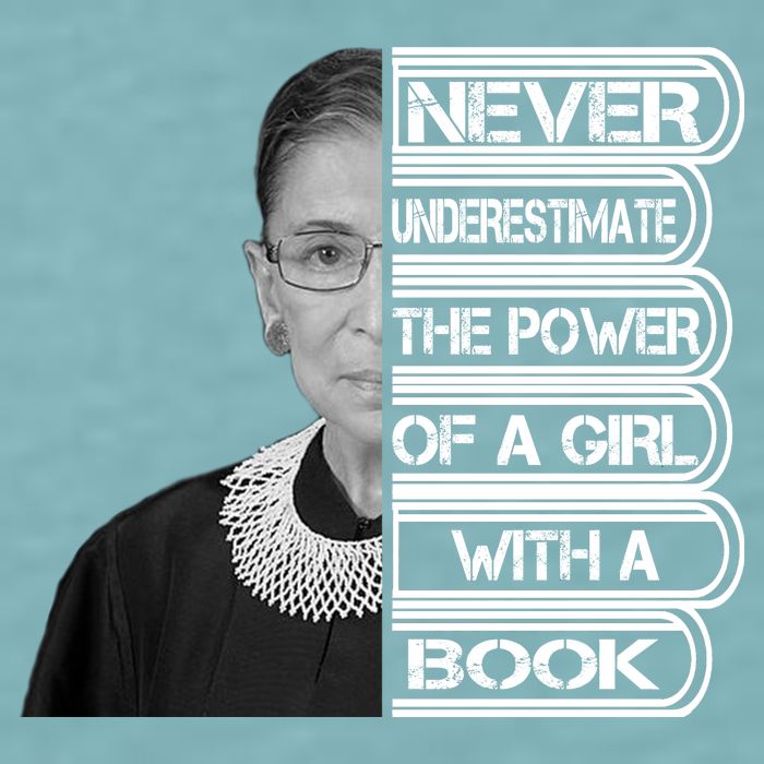 Ruth Never Underestimate a Power of a Book Sueded Cloud Jersey T-Shirt