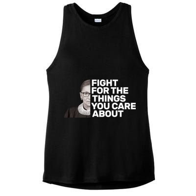 Ruther Bader Ginsburg Fights Ladies PosiCharge Tri-Blend Wicking Tank