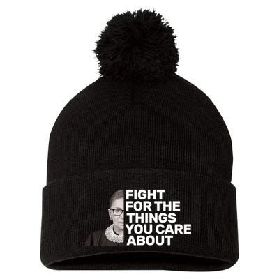 Ruther Bader Ginsburg Fights Pom Pom 12in Knit Beanie