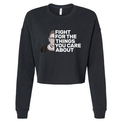 Ruther Bader Ginsburg Fights Cropped Pullover Crew