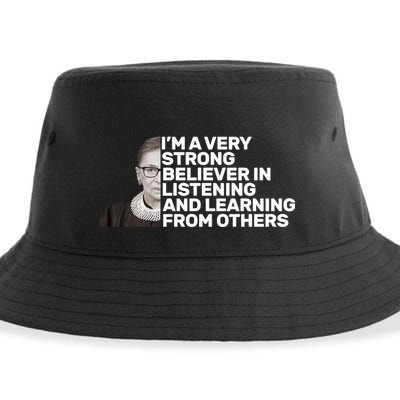Ruther Bader Ginsburg Listens And Learns Sustainable Bucket Hat