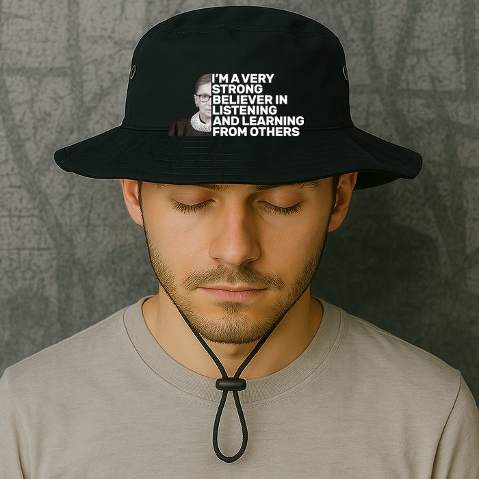 Ruther Bader Ginsburg Listens And Learns Bucket Hat