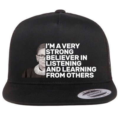Ruther Bader Ginsburg Listens And Learns Flatbill Hat