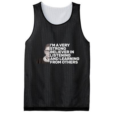 Ruther Bader Ginsburg Listens And Learns Mesh Reversible Basketball Jersey Tank