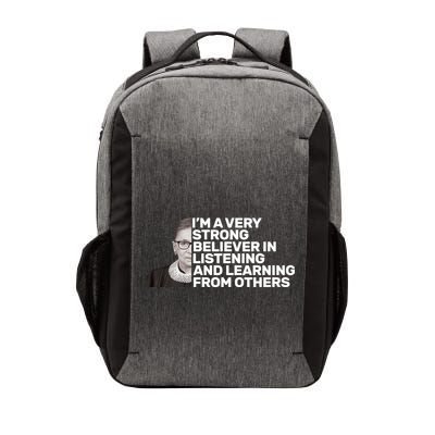 Ruther Bader Ginsburg Listens And Learns Vector Backpack