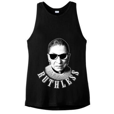 Ruthless RBG Ganster Ruth Bader Ginsburg Ladies PosiCharge Tri-Blend Wicking Tank