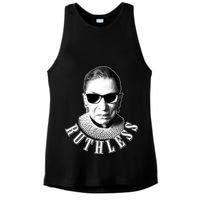 Ruthless RBG Ganster Ruth Bader Ginsburg Ladies PosiCharge Tri-Blend Wicking Tank