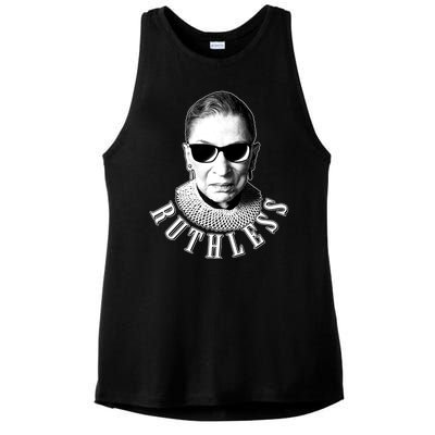 Ruthless RBG Ganster Ruth Bader Ginsburg Ladies PosiCharge Tri-Blend Wicking Tank