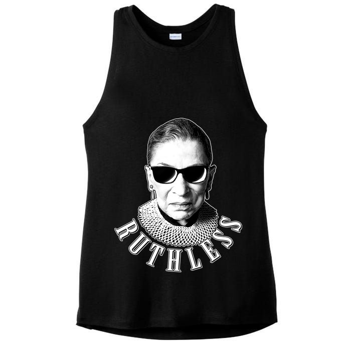 Ruthless RBG Ganster Ruth Bader Ginsburg Ladies PosiCharge Tri-Blend Wicking Tank