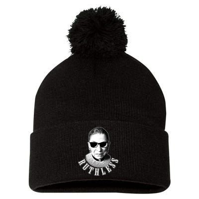 Ruthless RBG Ganster Ruth Bader Ginsburg Pom Pom 12in Knit Beanie