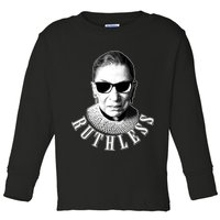 Ruthless RBG Ganster Ruth Bader Ginsburg Toddler Long Sleeve Shirt