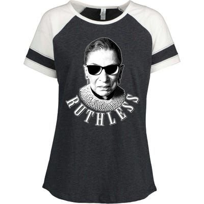 Ruthless RBG Ganster Ruth Bader Ginsburg Enza Ladies Jersey Colorblock Tee