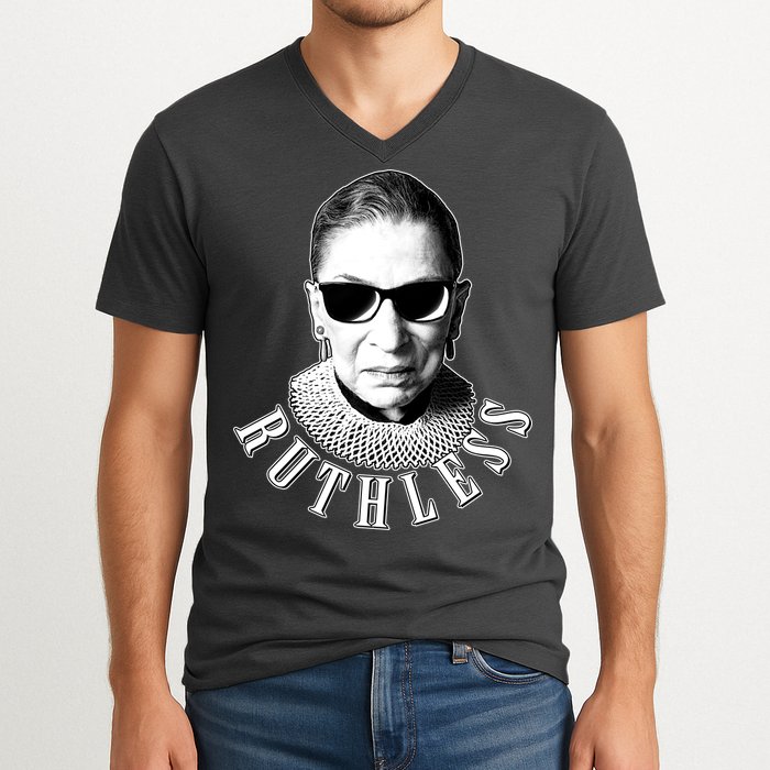 Ruthless RBG Ganster Ruth Bader Ginsburg V-Neck T-Shirt