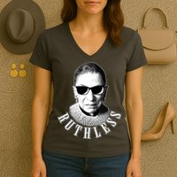 Ruthless RBG Ganster Ruth Bader Ginsburg Women's V-Neck T-Shirt