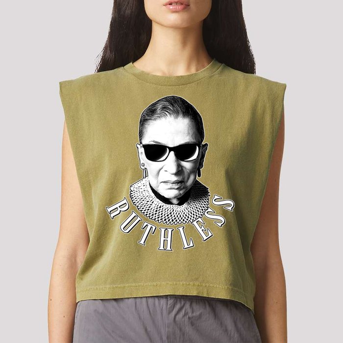 Ruthless RBG Ganster Ruth Bader Ginsburg Garment-Dyed Women's Muscle Tee