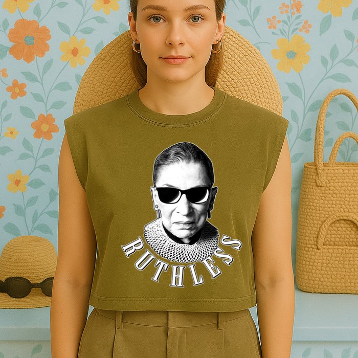 Ruthless RBG Ganster Ruth Bader Ginsburg Garment-Dyed Women's Muscle Tee