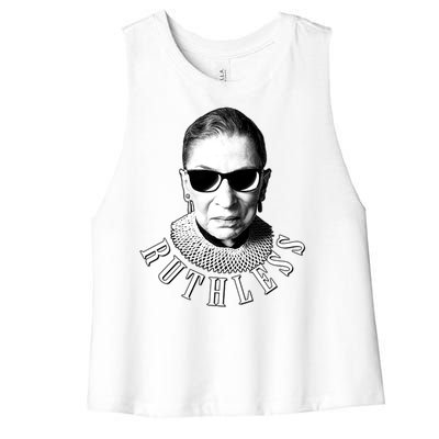 Ruthless RBG Ganster Ruth Bader Ginsburg Women's Racerback Cropped Tank