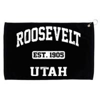 Roosevelt Utah Ut Vintage State Athletic Style Grommeted Golf Towel