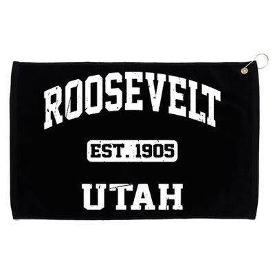 Roosevelt Utah Ut Vintage State Athletic Style Grommeted Golf Towel