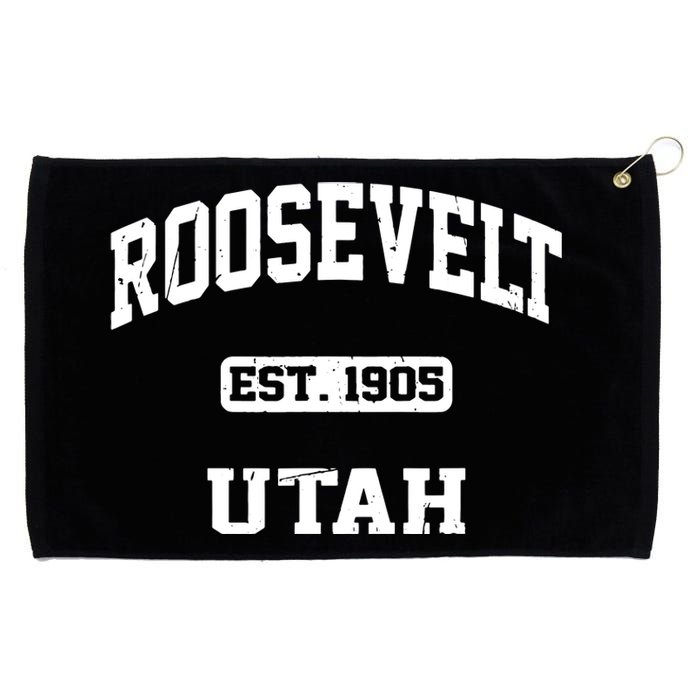 Roosevelt Utah Ut Vintage State Athletic Style Grommeted Golf Towel