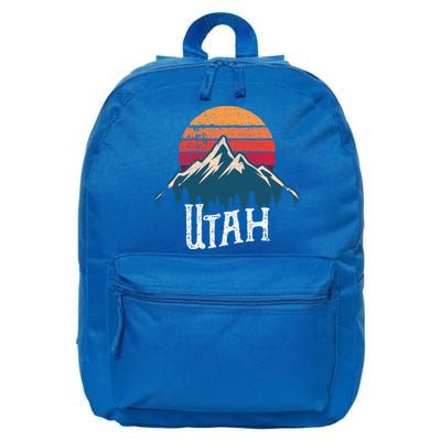 Retro Utah Ut Mountains Outdoor Wildness Funny Gift 16 in Basic Backpack