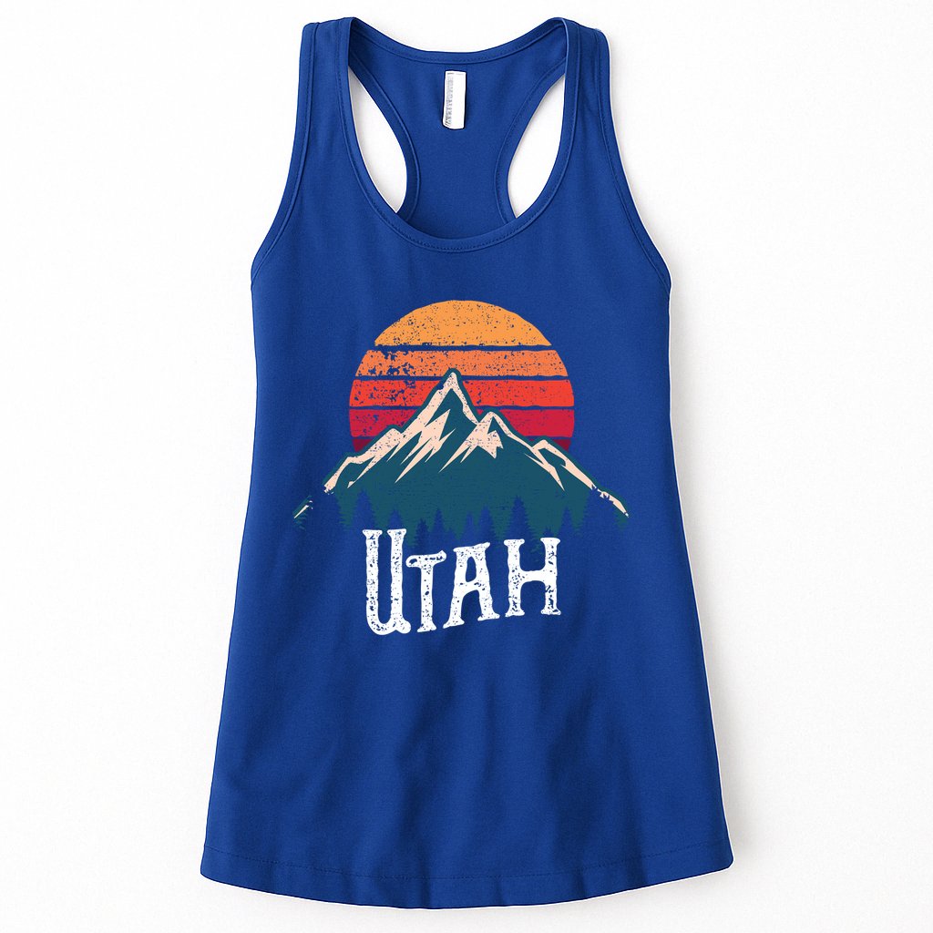 Retro Utah Ut Mountains Outdoor Wildness Funny Gift Womens Tank Top