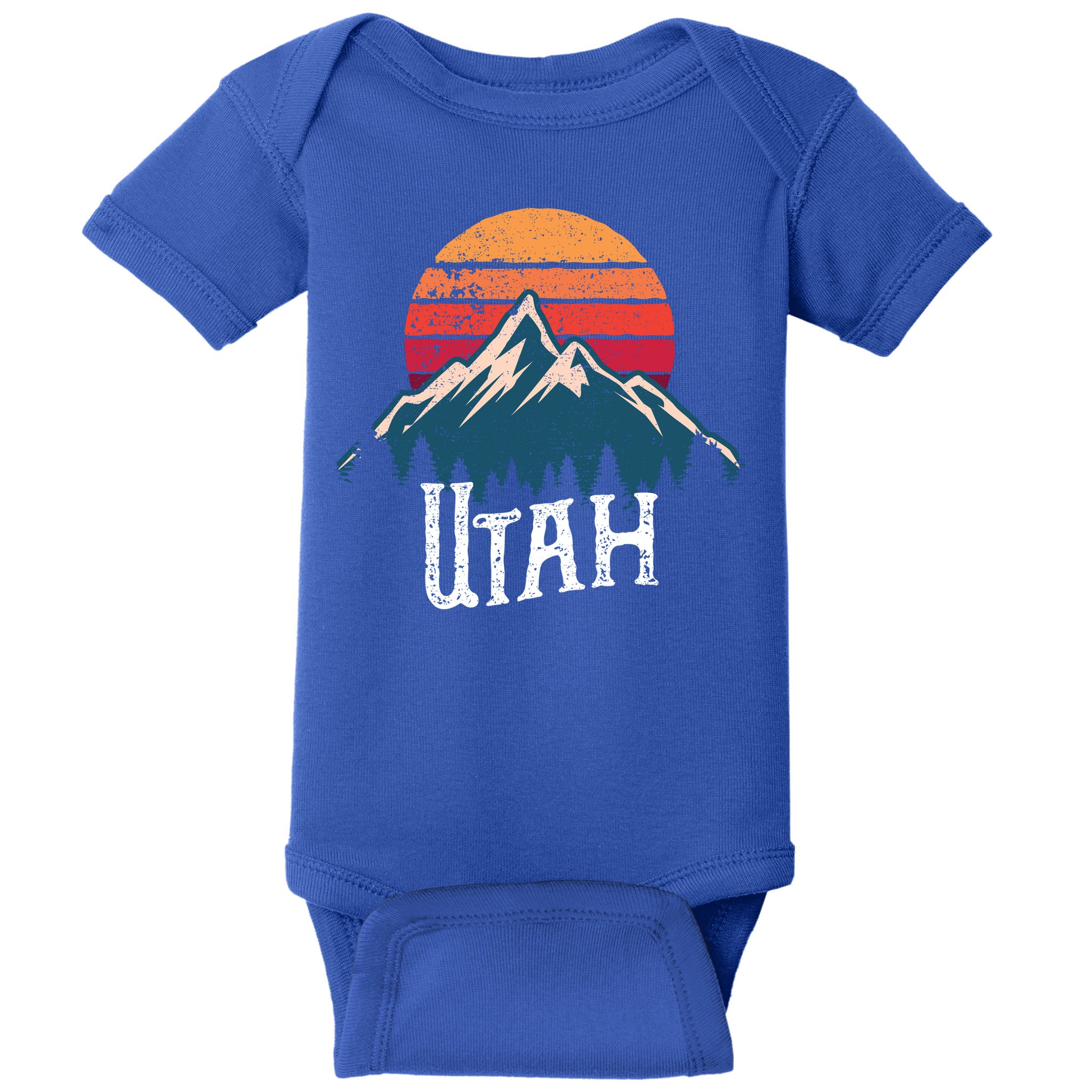 Retro Utah Ut Mountains Outdoor Wildness Funny Gift Baby Bodysuit