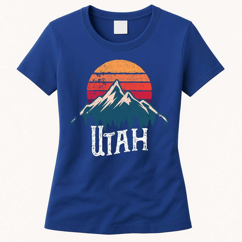 Retro Utah Ut Mountains Outdoor Wildness Funny Gift Womens T-Shirt
