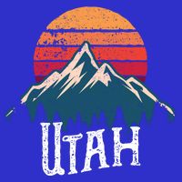 Retro Utah Ut Mountains Outdoor Wildness Funny Gift Women's V-Neck T-Shirt